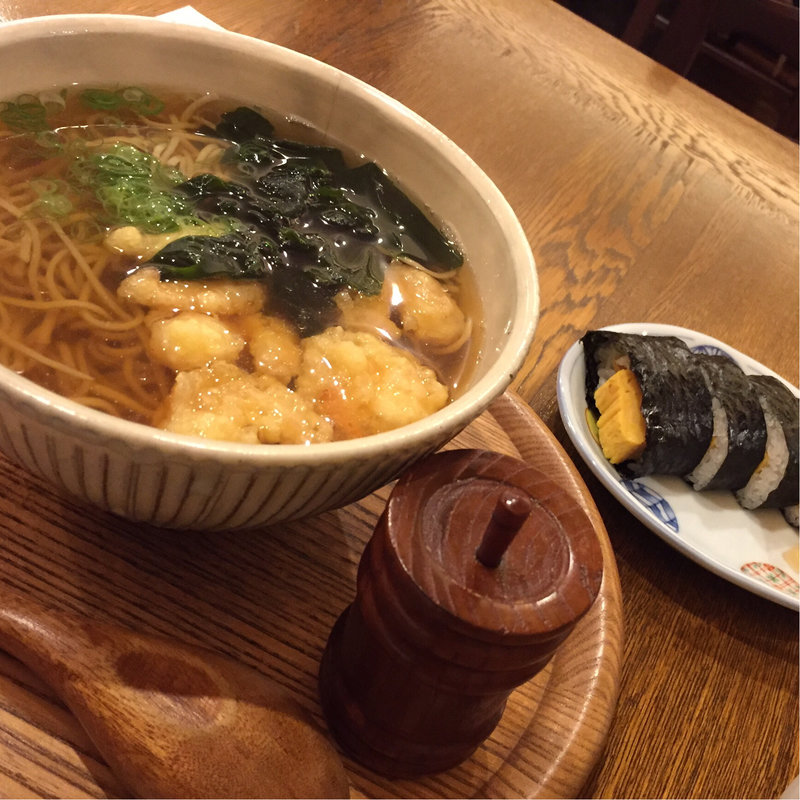 小エビ天入り温蕎麦セット(そば處 とき)