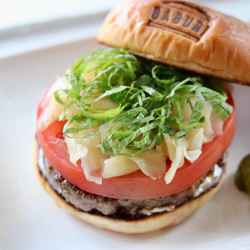 厚切りトマトとガリのハンバーガー(burger house GABURI)