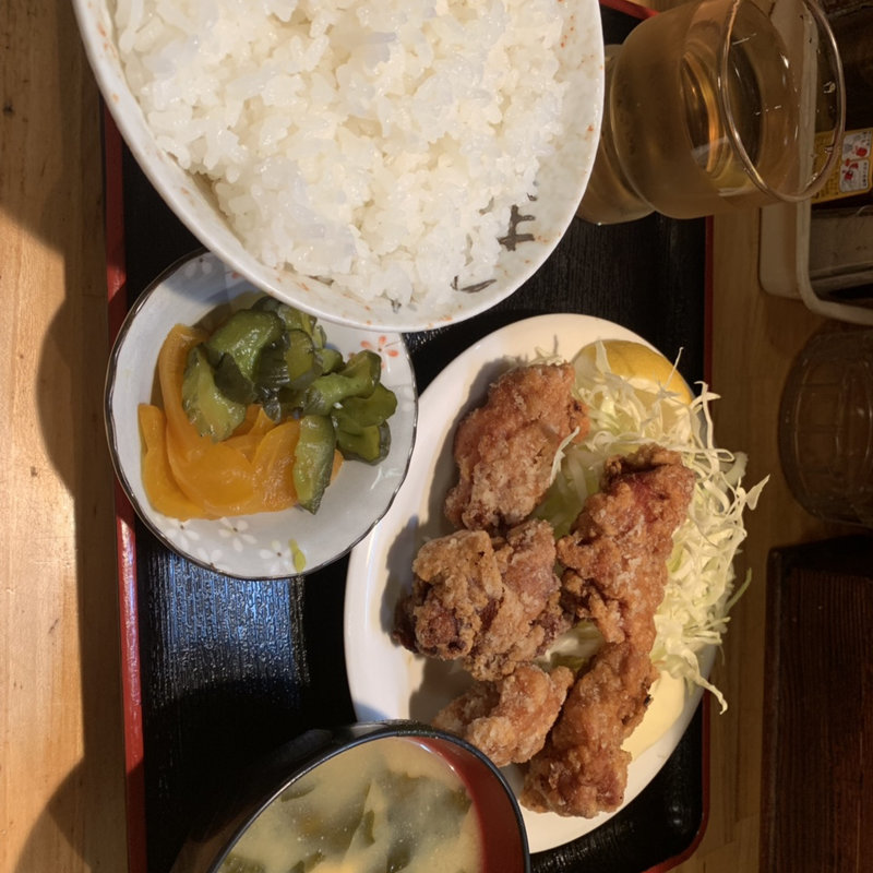 唐揚げ定食(家庭料理 はなむら)