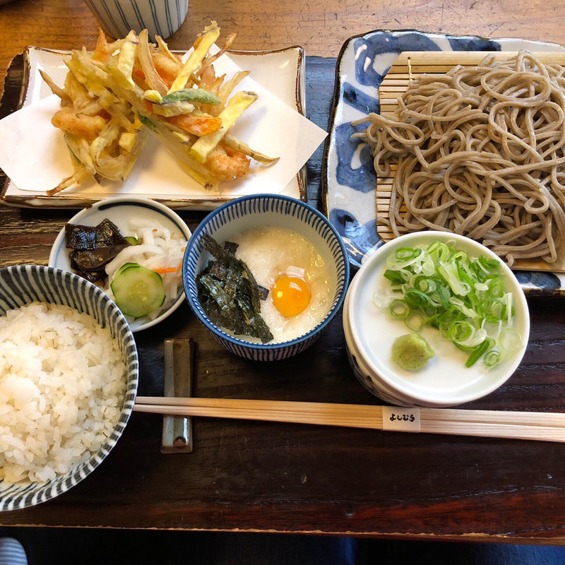 生粉そば(十割そば) 山かけセット(そば茶屋よしむら)