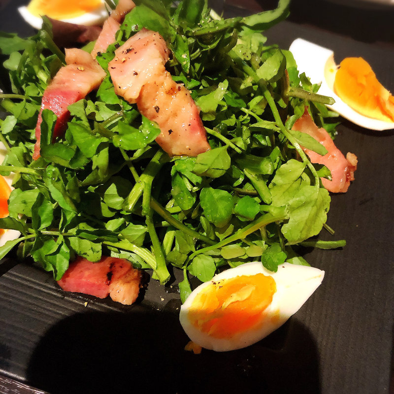 ベーコンと土耕栽培クレソンのサラダ(foodiun& bar 一瑳 お台場店)