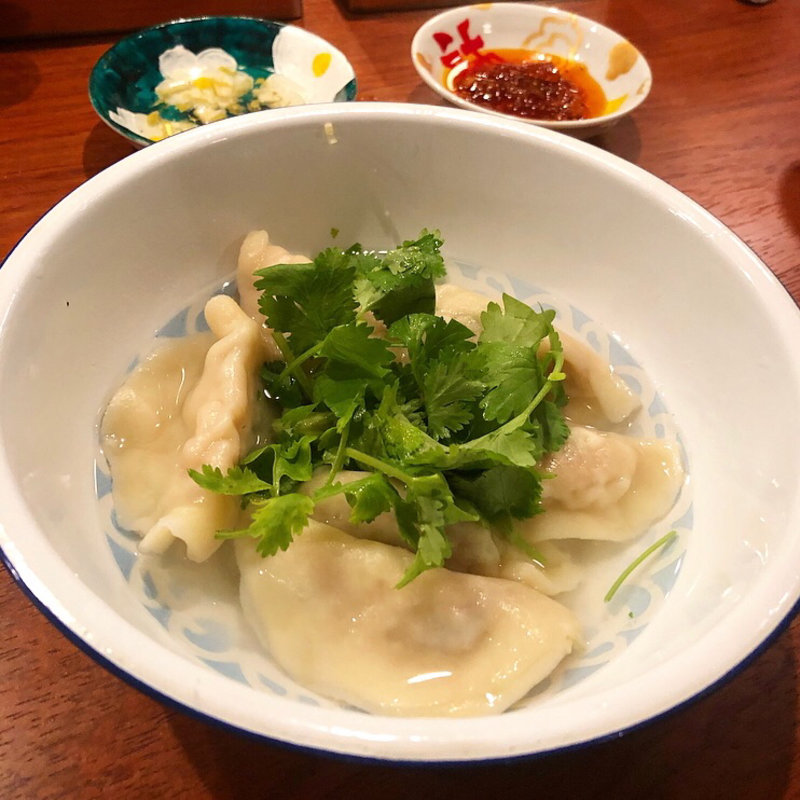 セロリとエビ味噌の水餃子(BDYエスニック)