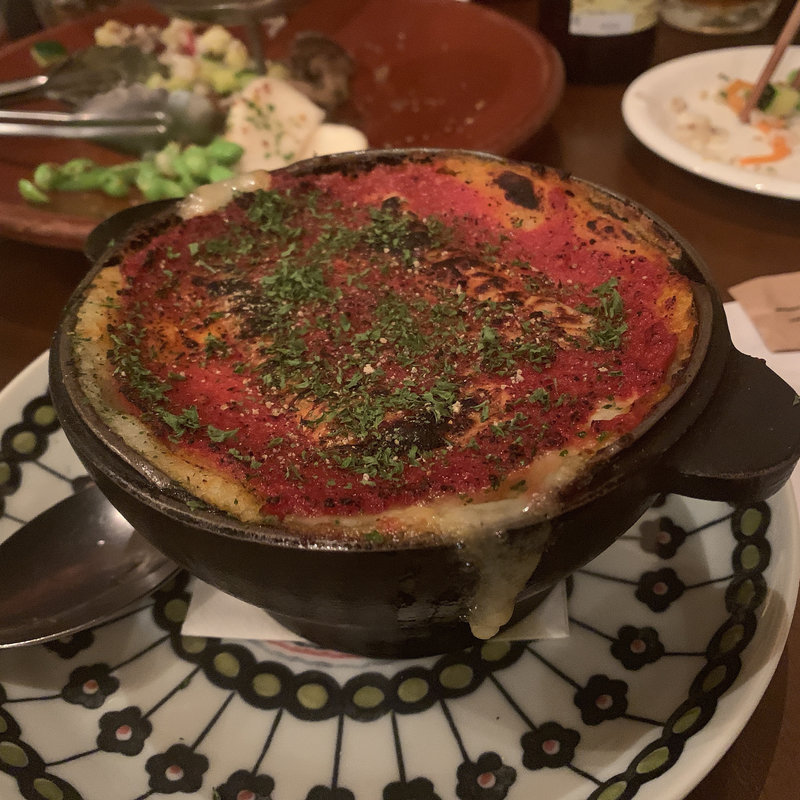 自家製ソーセージじゃが芋グラタン添え(ミニヨン)