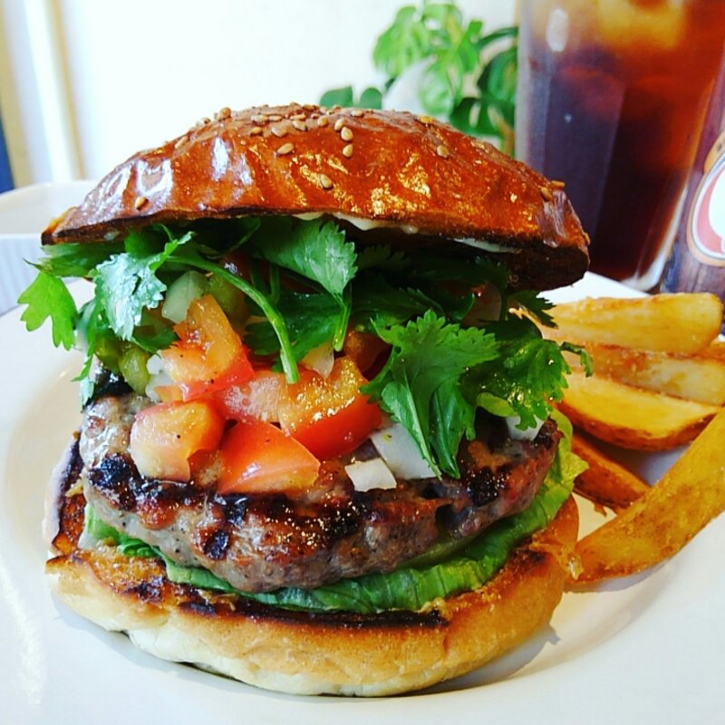 パクチーサルサバーガー(HELLO NEW DAY Hamburger)