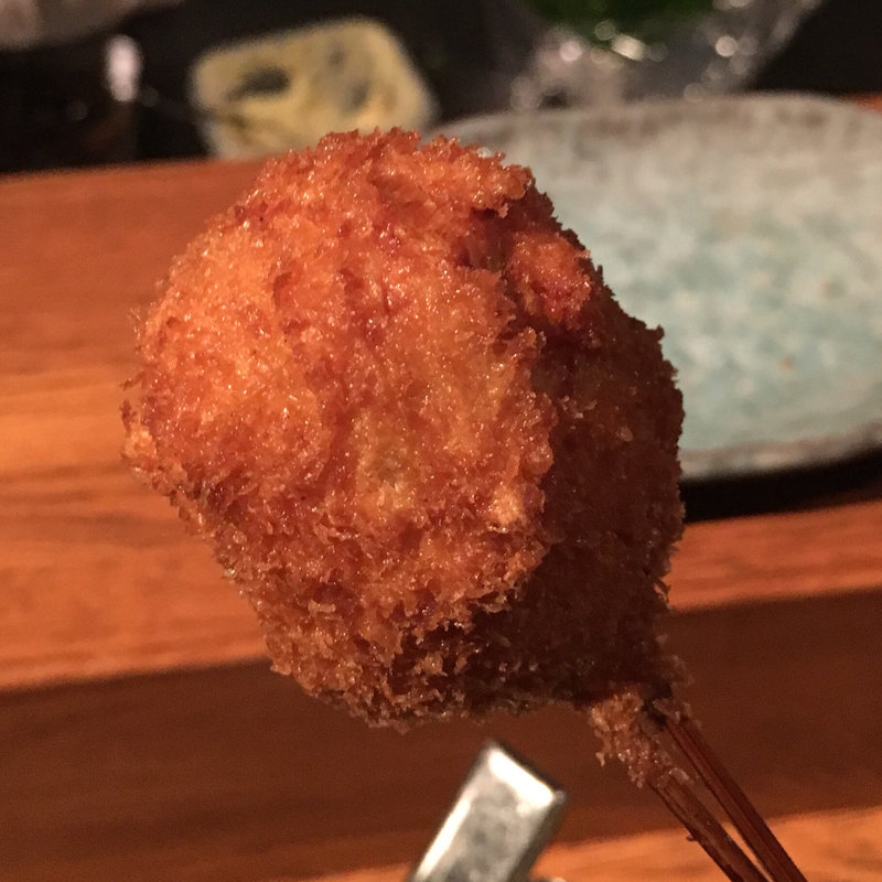 枝豆と白身魚のすり身（串揚げ）(串揚げ ふくみみ)