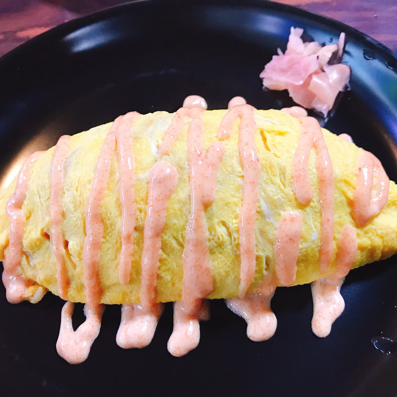 明太子とイカのオムライス(北極星 心斎橋本店)