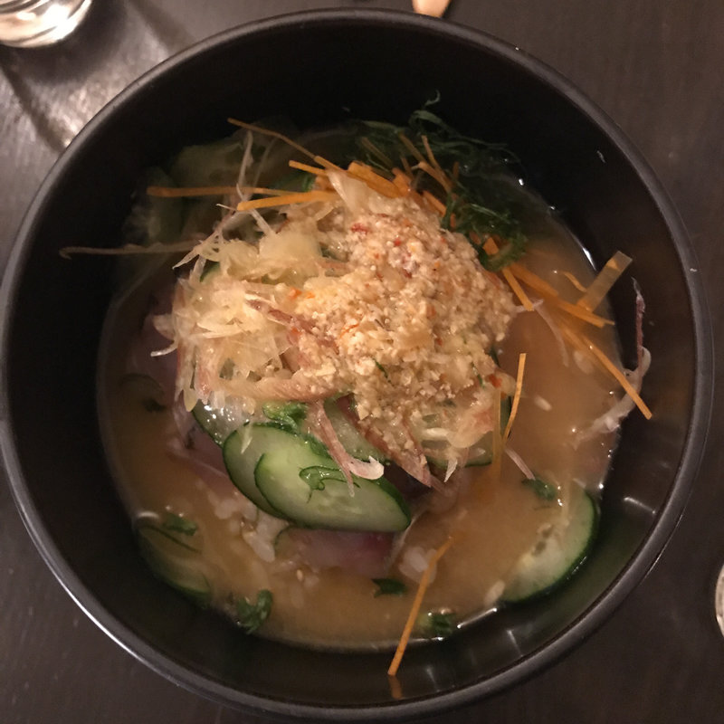 釣り鰺の冷汁(善吉醸し屋)