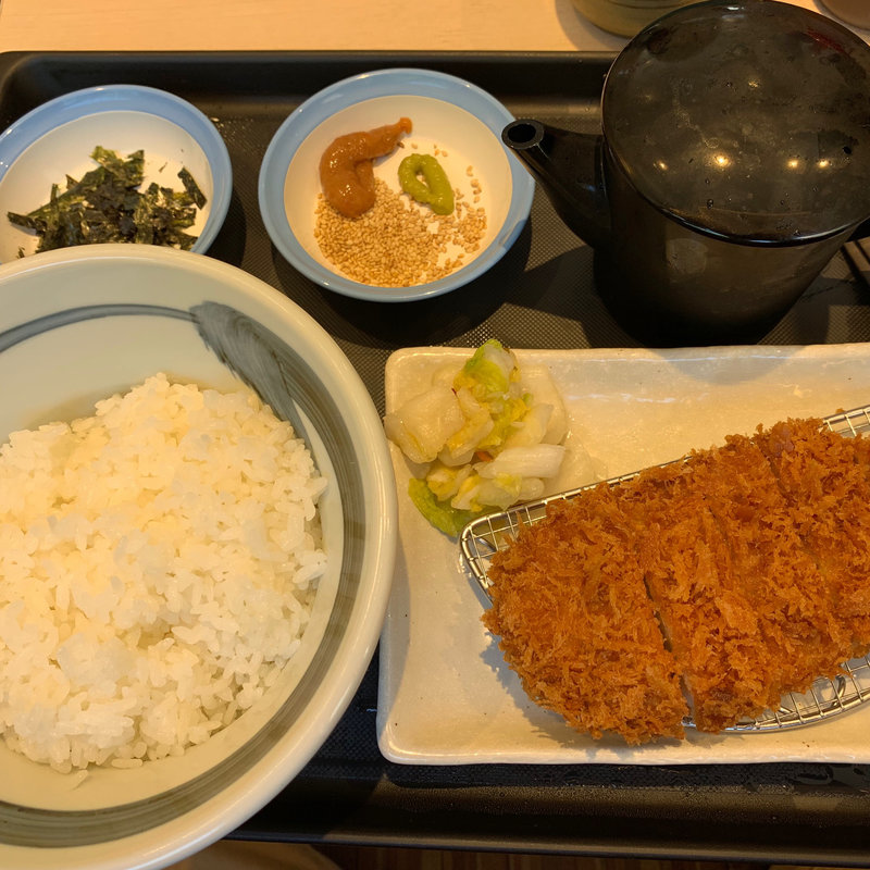 冷やしロースかつ茶漬け定食(松のや 西東京新町店)