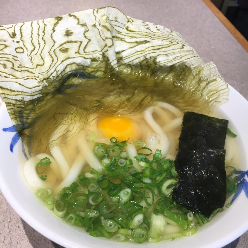 昆布月見うどん(大福うどん エキサイド店)