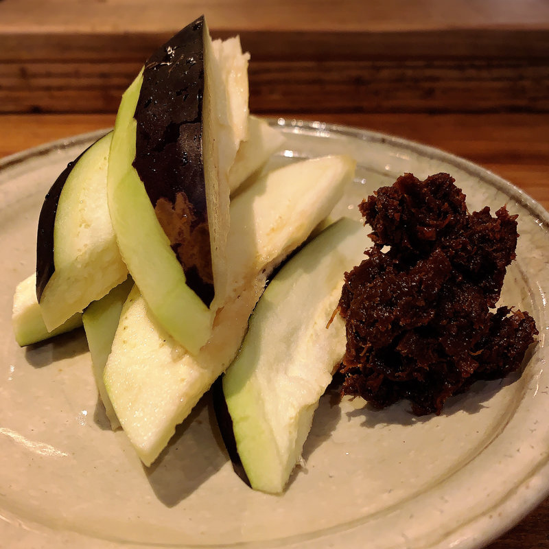 水茄子そのまま しし肉みそで(酒井商会)
