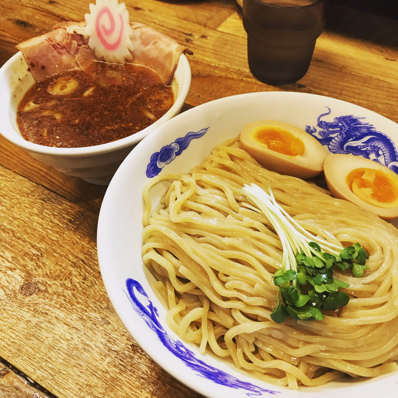 サバ濃厚鶏辛つけ麺(サバ6製麺所 成城学園前店)