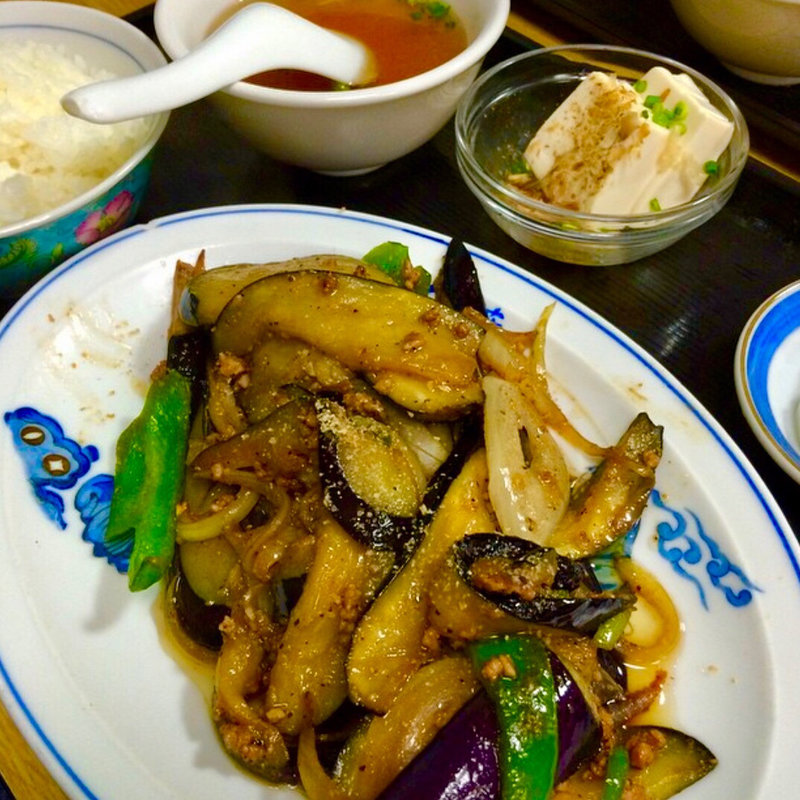 ナス味噌炒め定食(二葉 )