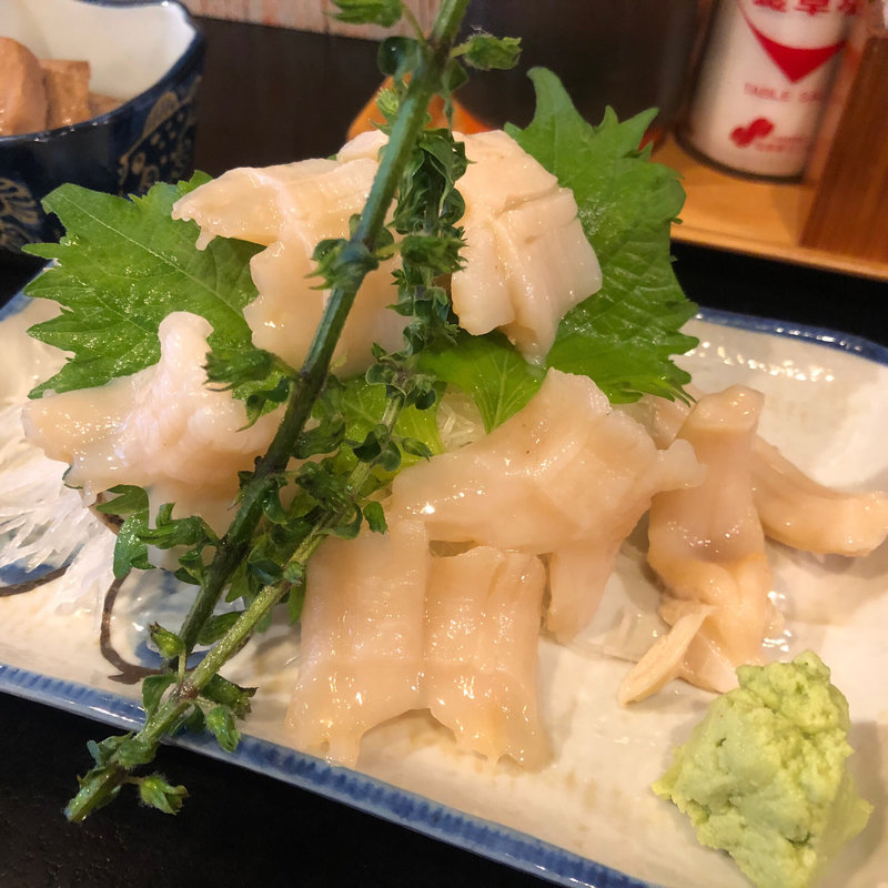 白ミル貝のお刺身(ほろよい )