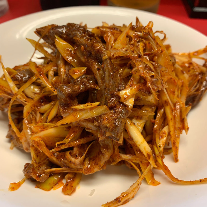 豚ガツとネギの和え物(中華 鶴軒)