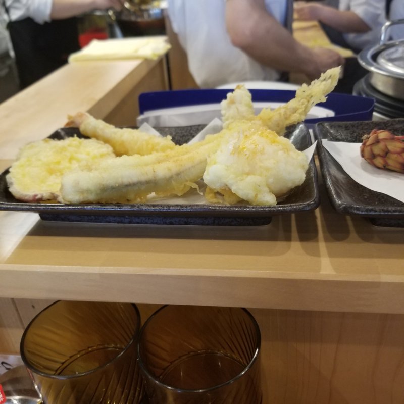 穴子1本揚定食(天ぷらとワイン小島２号店)