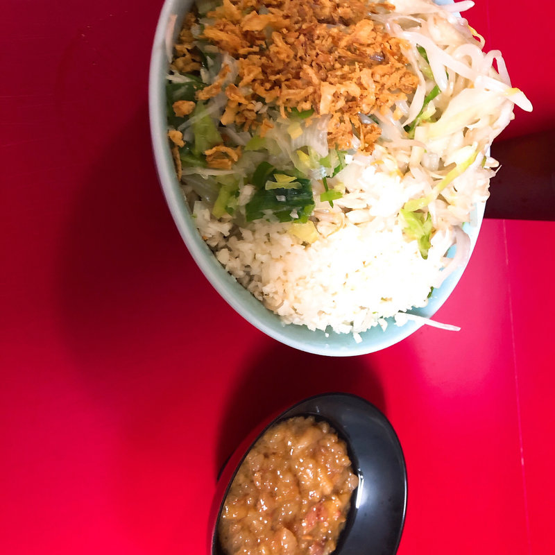 子豚汁無し甘い脂トッピング(ラーメン二郎 中山駅前店 )