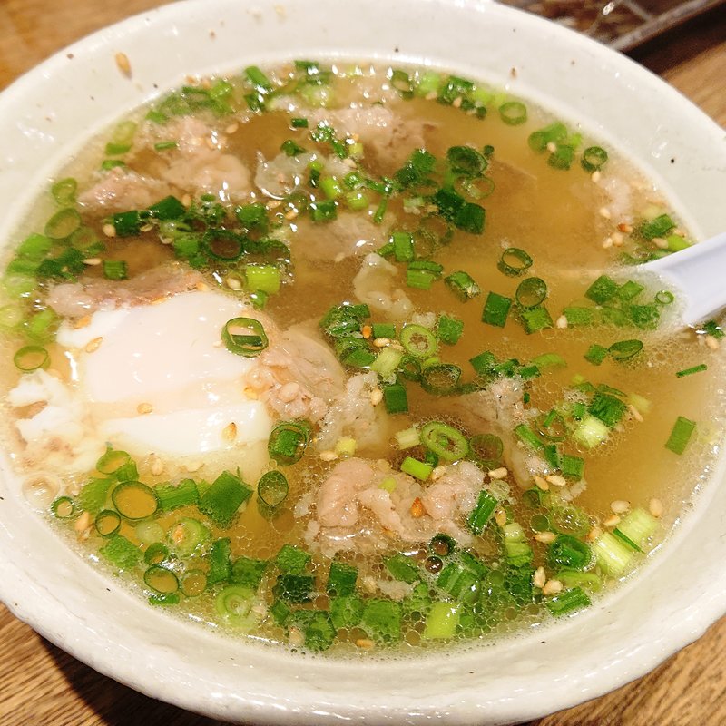 肉吸いうどん（温泉玉子つき）(串かつ でんがな 元住吉店 )