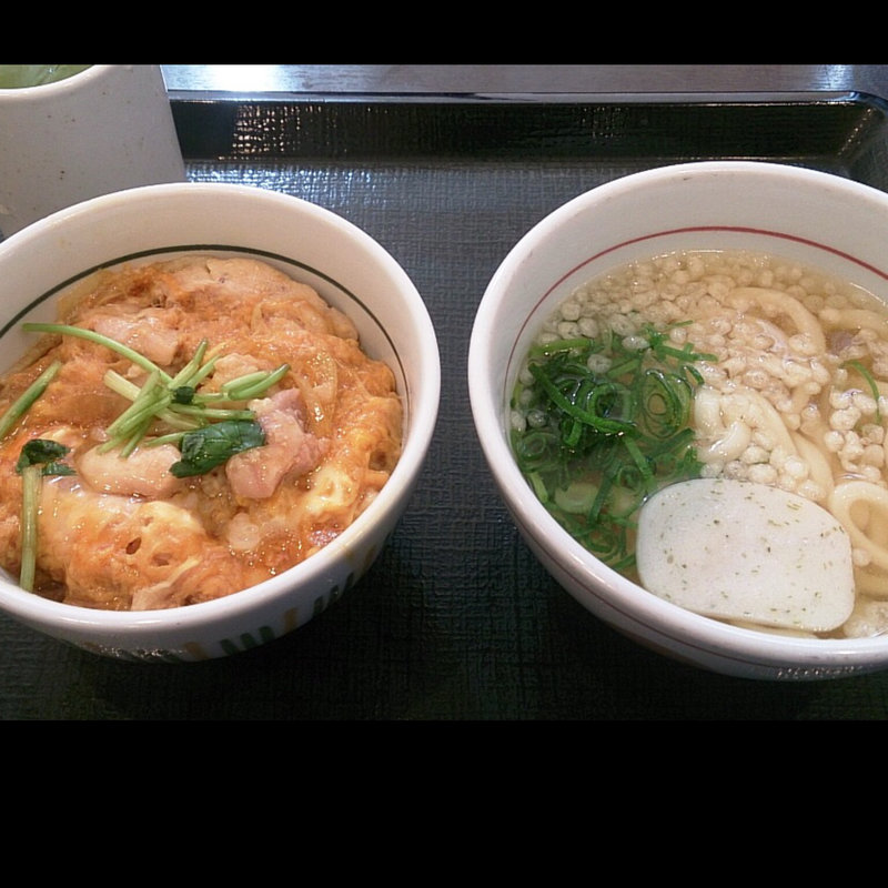 ミニ親子丼&小はいからうどん(なか卯 西新宿店 )
