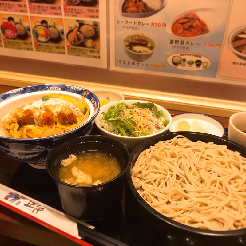カツ丼セット(海鮮そば居酒屋 正しげ アイガーデンテラス店)