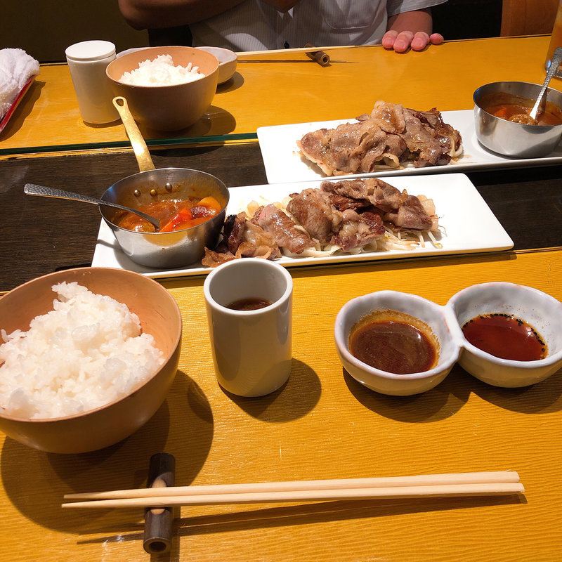 和牛リブロース薄焼(肉1.5倍)(銀座 岡半 本店)