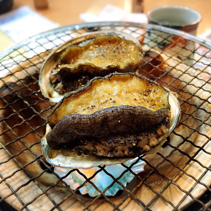 あわびの踊り焼き(割烹川田 中洲)