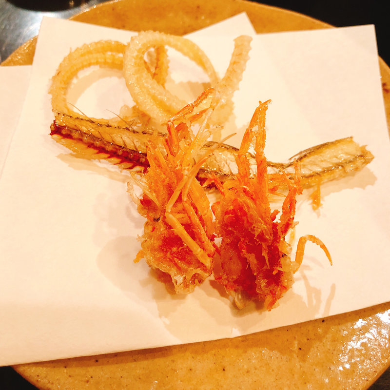 骨せんべい三種(天ぷら 天青)