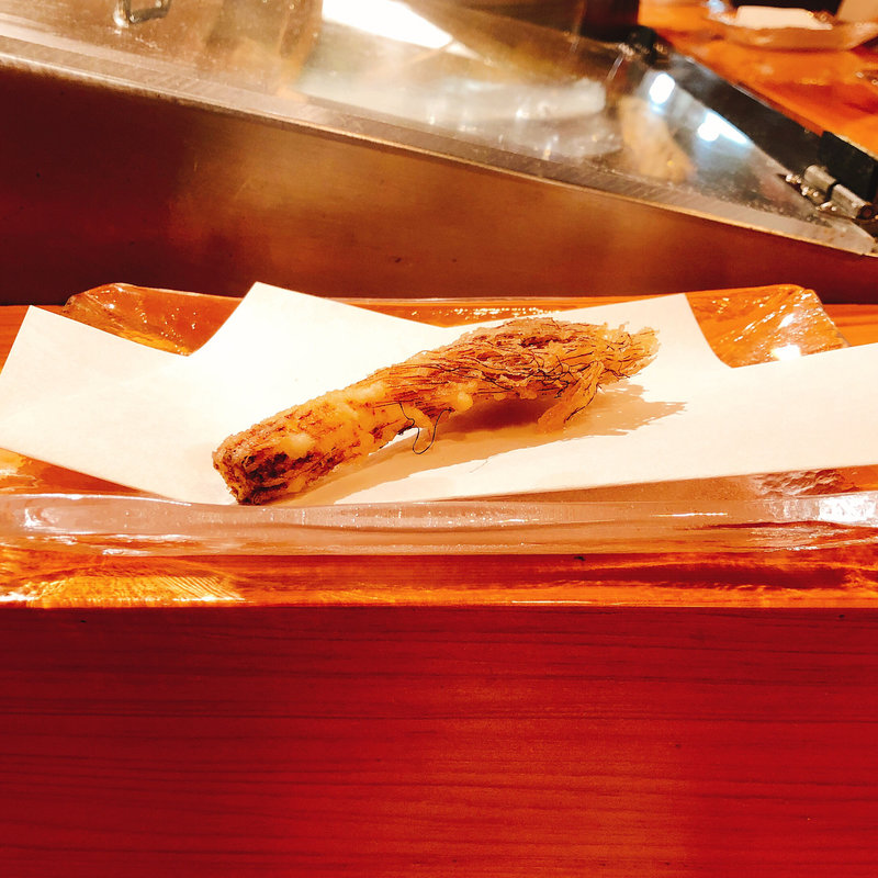 髭付きヤングコーン(天ぷら 天青)