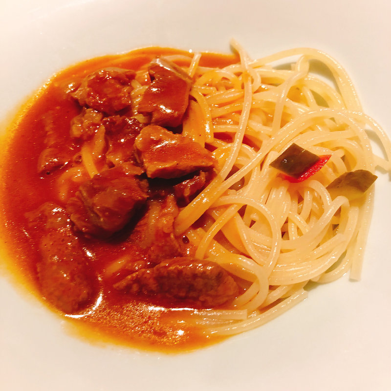 KOKO炉特製 神戸ビーフカレーパスタ(神戸牛炉釜ステーキ GINZA KOKO炉)