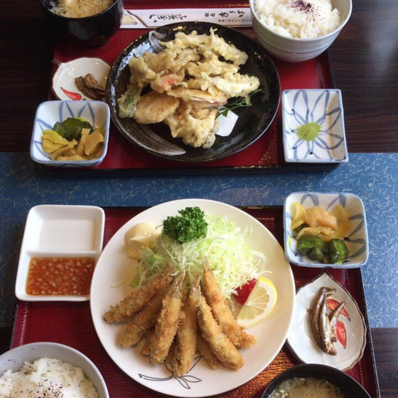 ワカサギ定食・天ぷら(網元おおば （おおば）)