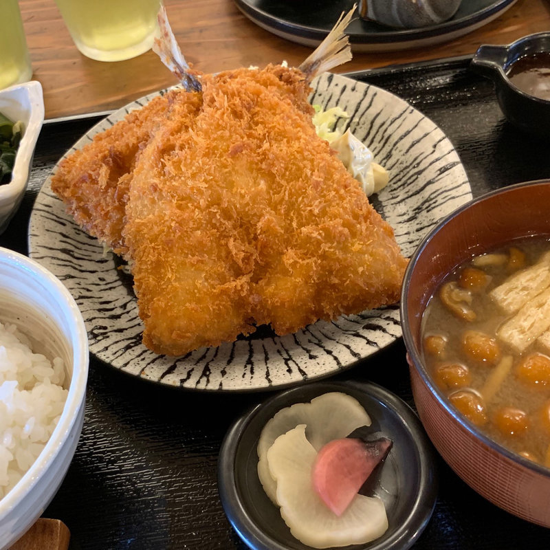 アジフライ定食(八代目 傳左衛門めし屋)