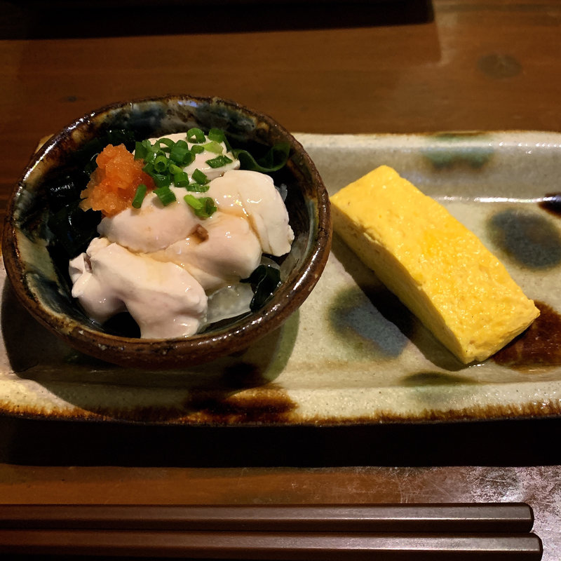 本マグロ白子ポン酢(旬菜処びいどろ)