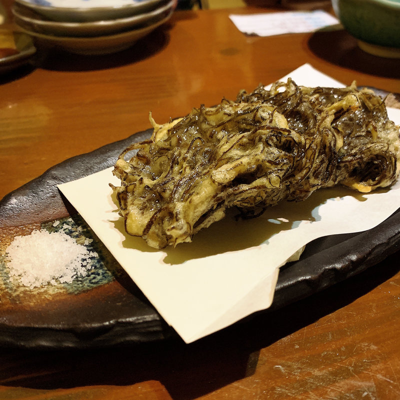島もずく天ぷら(旬菜処びいどろ)