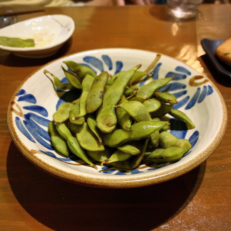 塩茹で県産茶豆(旬菜処びいどろ)