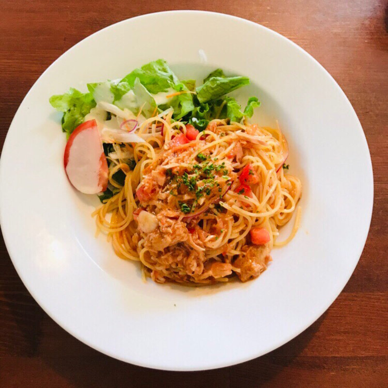 ツナとトマトの冷製パスタ(ミジンコ)