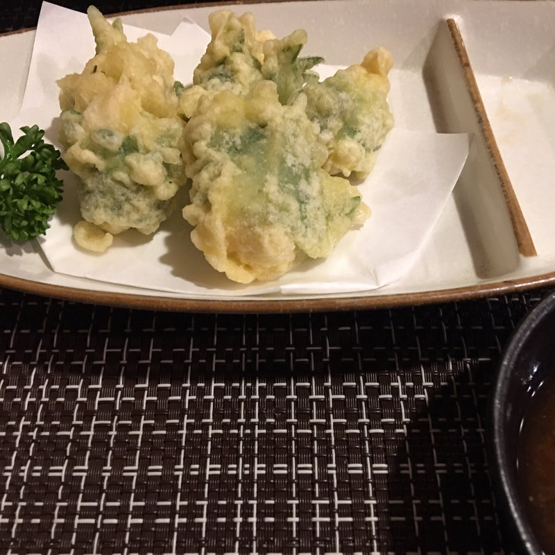 本日の白子紫蘇巻き天(魚処 まんぼう )