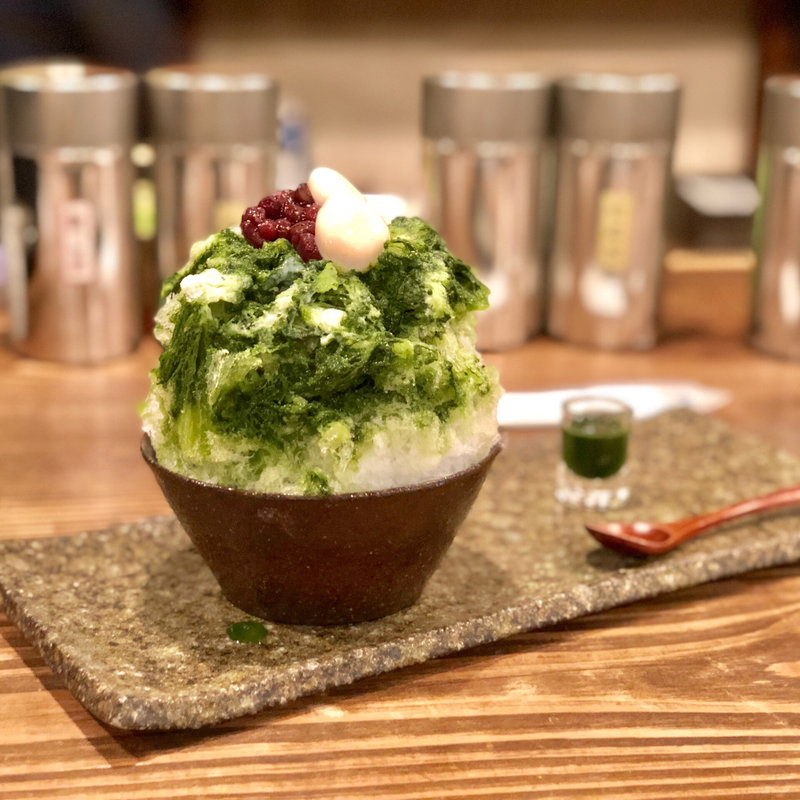 お茶屋さんの抹茶かき氷(矢野善 )