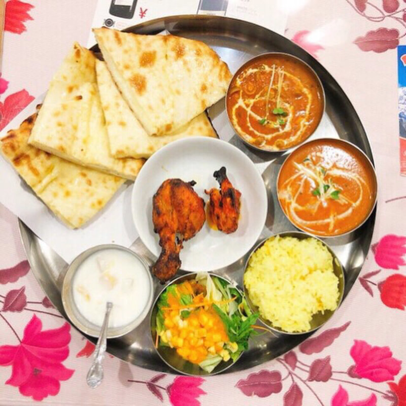 ランチDセット （ナンをチーズナンに変更）(ロードブッダ 梅屋敷)