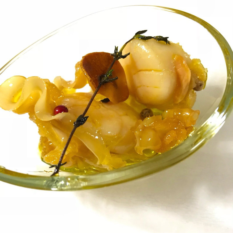 本日のおすすめ ホタテのオイル漬け(おうちごはん わりかん)