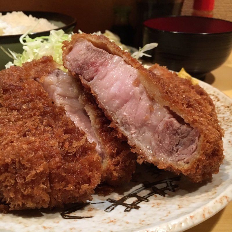 リブロースかつ定食(きっちん　浜家 )