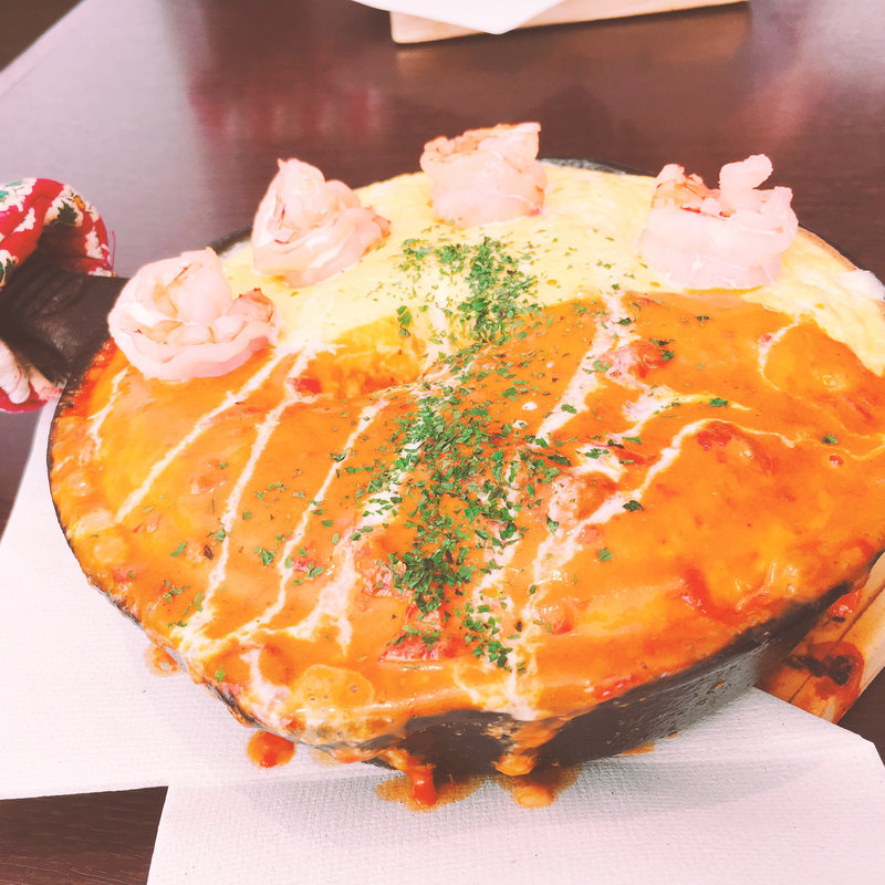 小エビのアメリケーヌソースオムライス(Bistro Tama)