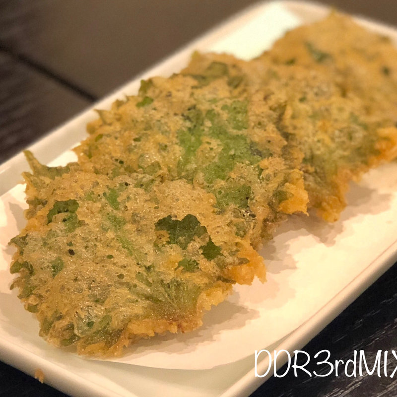 ねり雲丹入り大葉(江戸前 天ぷら ふく庵)