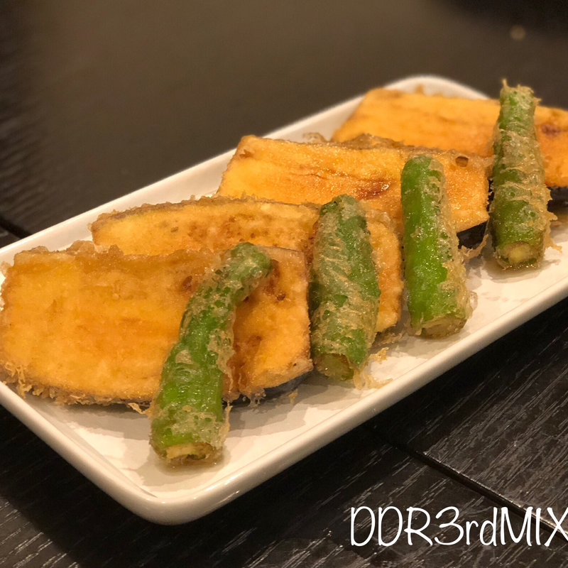 茄子とししとう(江戸前 天ぷら ふく庵)