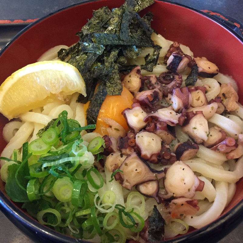 蛸バジルうどん(七宝亭)