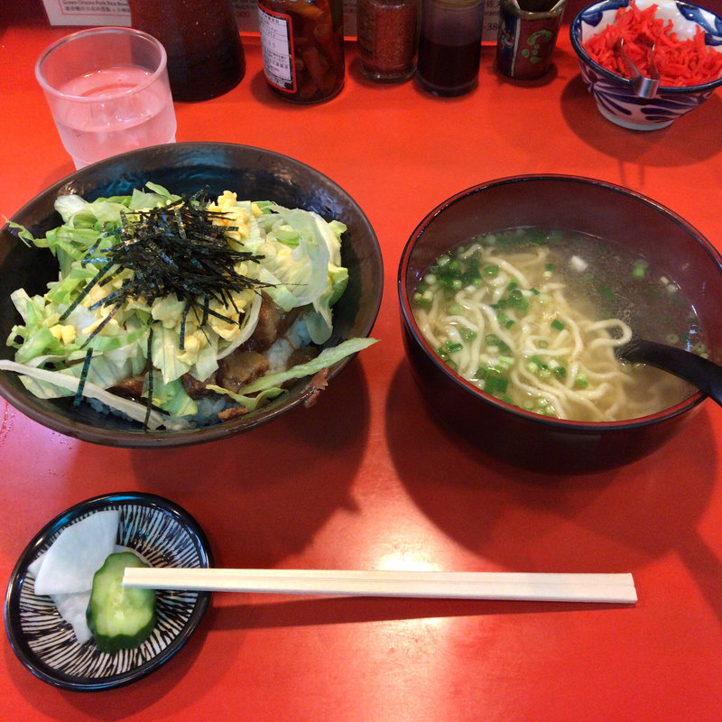 とろ軟骨ソーキ丼＋ミニそば(沖縄料理護佐丸 / Okinawa Restaurant GOSAMARU)