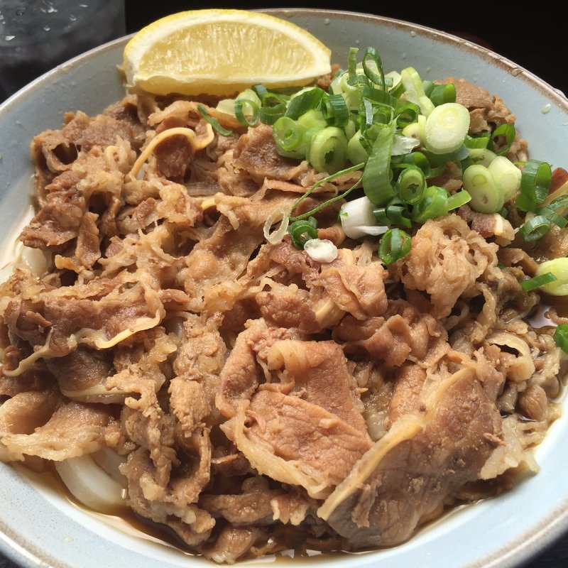 肉ぶっかけうどん温(清水屋)