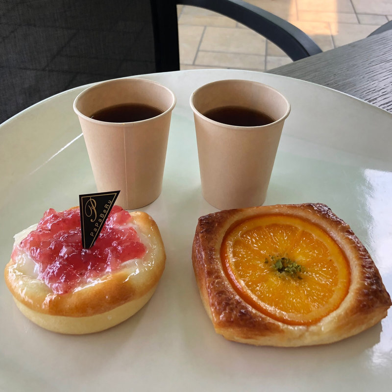 オレンジデニッシュ&ピーチヨーグルトタルト(パパベル 太田店)