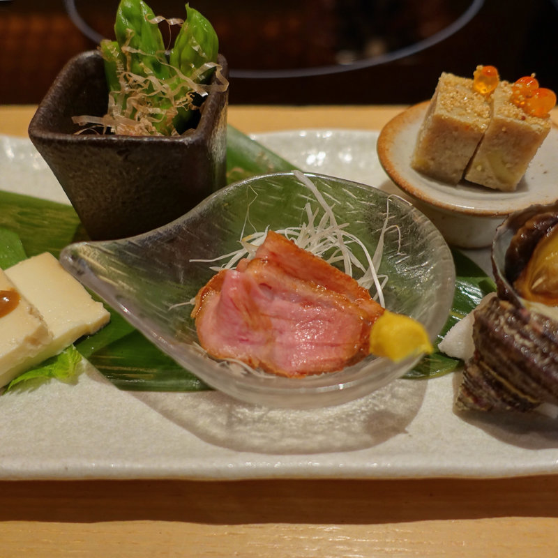 前菜五種盛り(水炊き・焼酎 丸の内若どり)