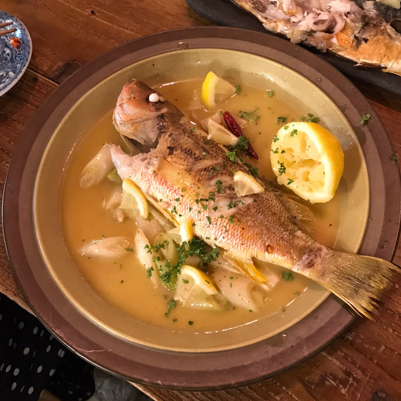 鮮魚の檸檬バターソース(東灯)