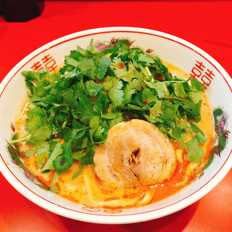 スパ辛ラーメン＋パクチー(ラーメン 風らいぼう)