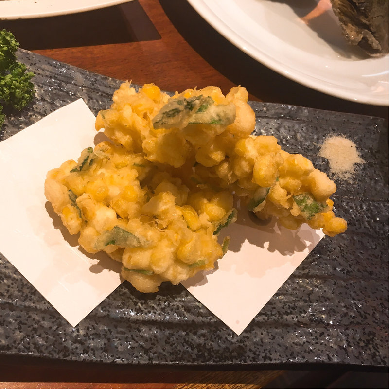 トウモロコシと小柱のかき揚げ(遊楽 )